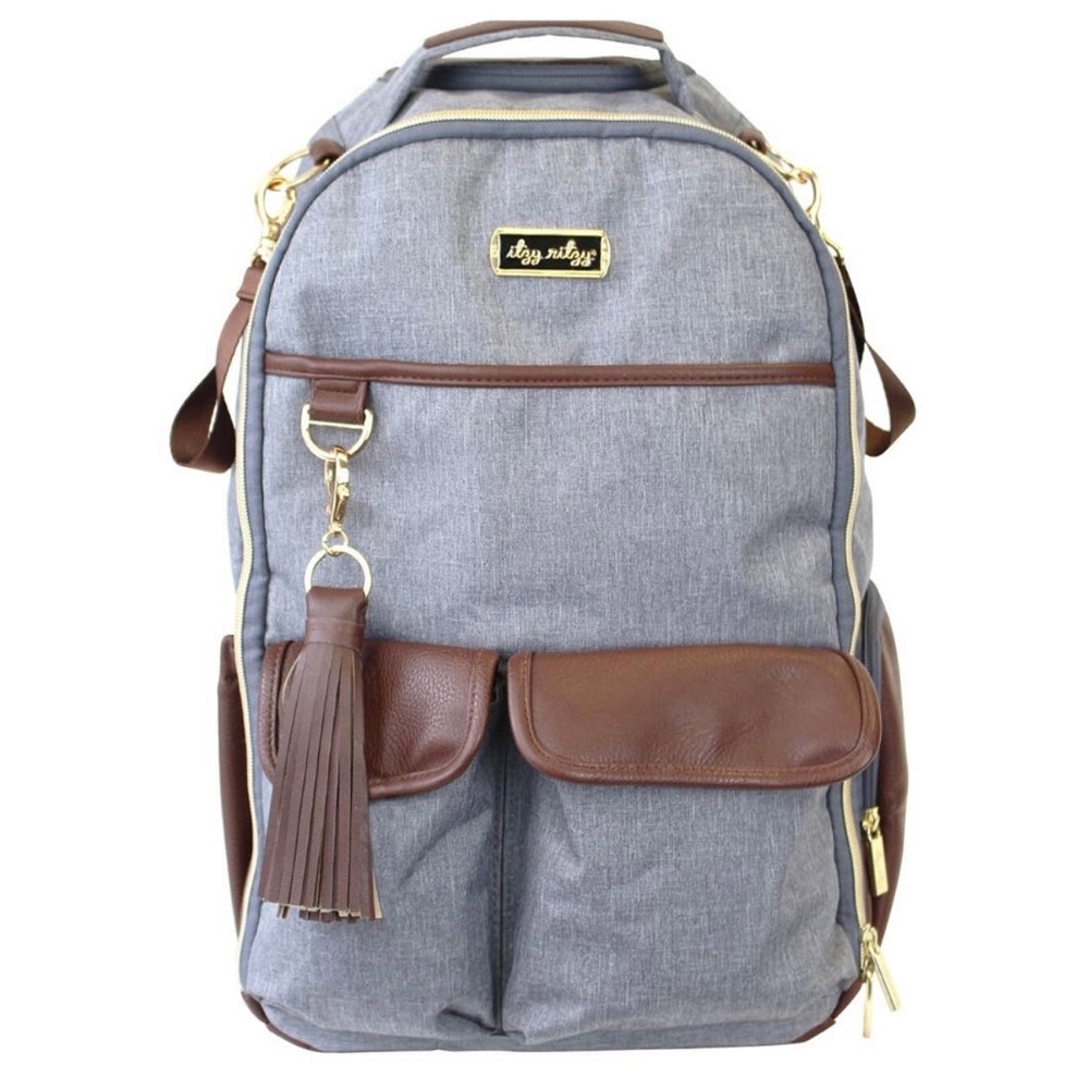 Itzy Ritzy Boss Backpack Diaper Bag - Handsome Heather Gray